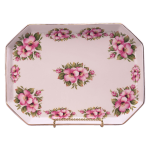 LARGE OCTOGONAL TRAY W/ MORNING GLORY PATTERN