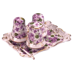 BELL SHAPE CRUET SET WITH WILD VIOLET PATTERN