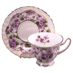 ELIZABETHAN CUP & SAUCER WITH WILD VIOLET PATTERN