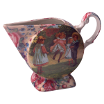CREAMER AND SUGAR SET W/ VICTORIAN CHILDREN PATTERN