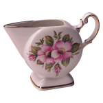 CREAMER AND SUGAR SET W/ MORNING GLORY PATTERN