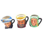MINIATURE TOBY JUGS: SHERIFF OF NOTTINGHAM, KING JOHN, MADE MARION - ROBIN HOOD SERIES