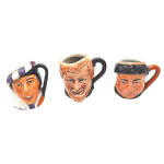 MINIATURE TOBY JUGS: WILL SCARLET, LITTLE JOHN AND FRIAR TRUCK - ROBIN HOOD SERIES.