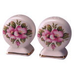 SALT & PEPPER SET W/ MORNING GLORY PATTERN
