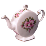 HEDGEROSE 2 CUP TEAPOT W/ MORNING GLORY PATTERN